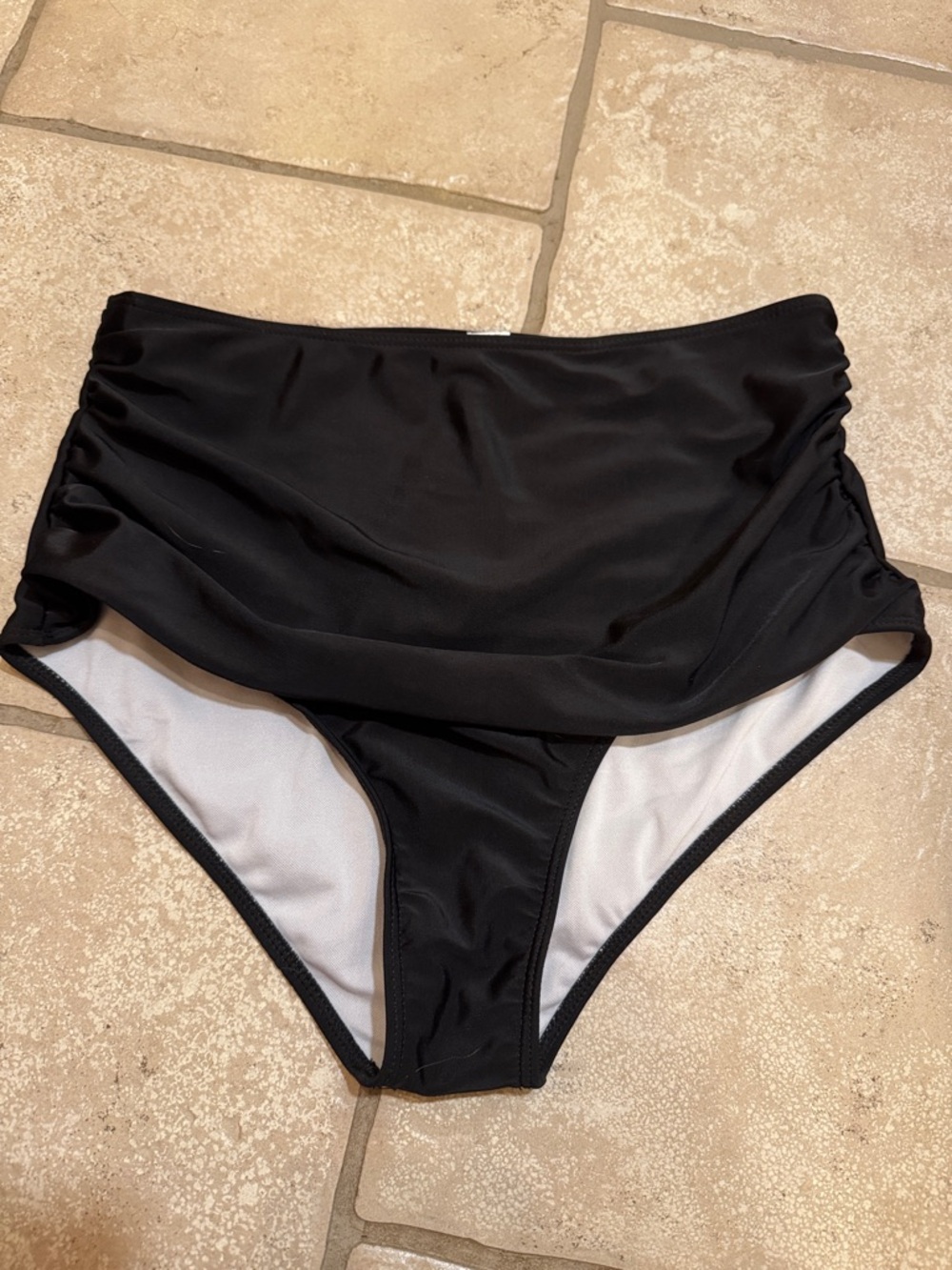 Tropical Leaf Flounce Tankini - Teal & Black - Picture 2 of 3
